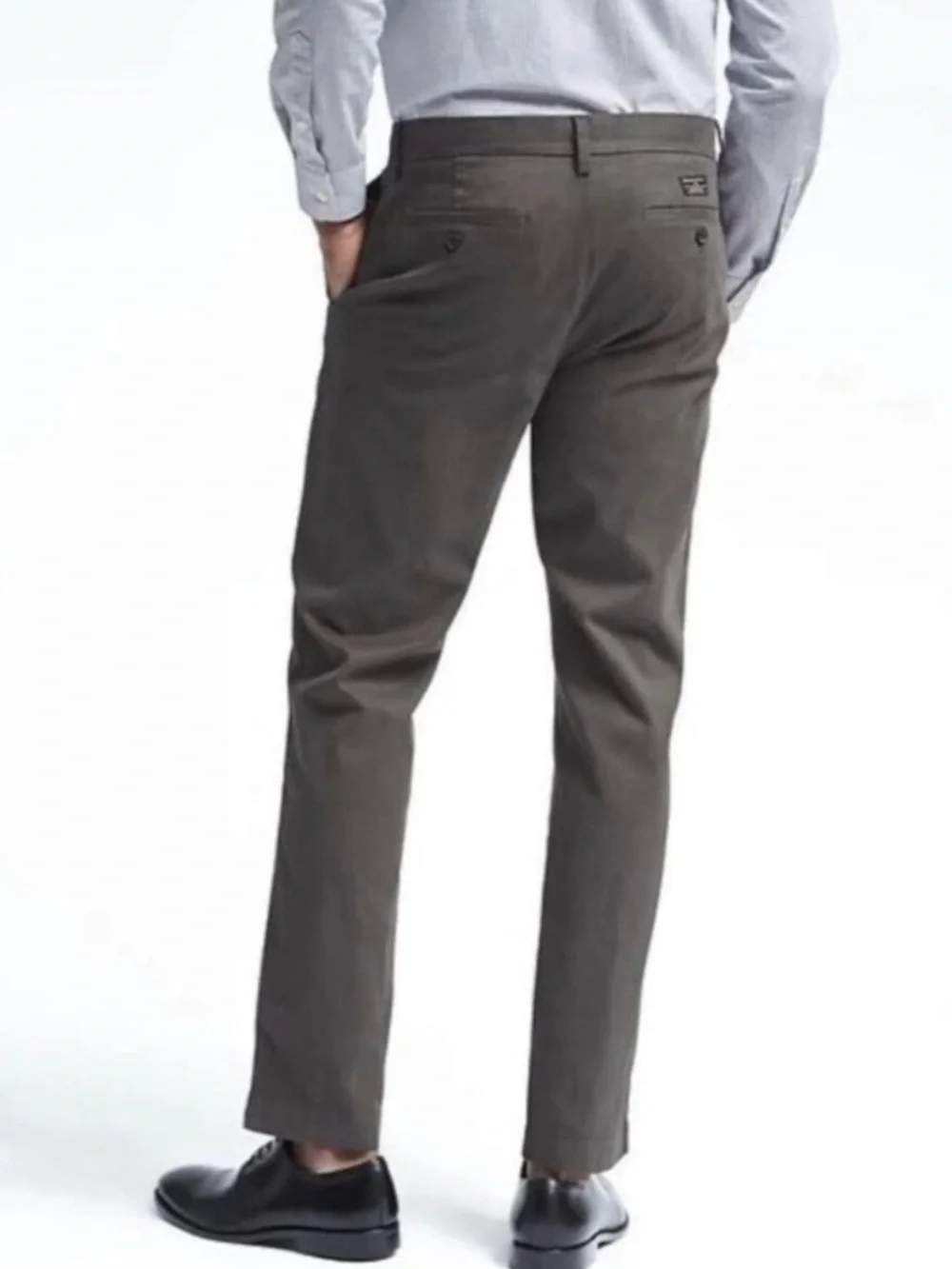 Banana Republic Emerson Gray Straight-Leg Chinos 33x30